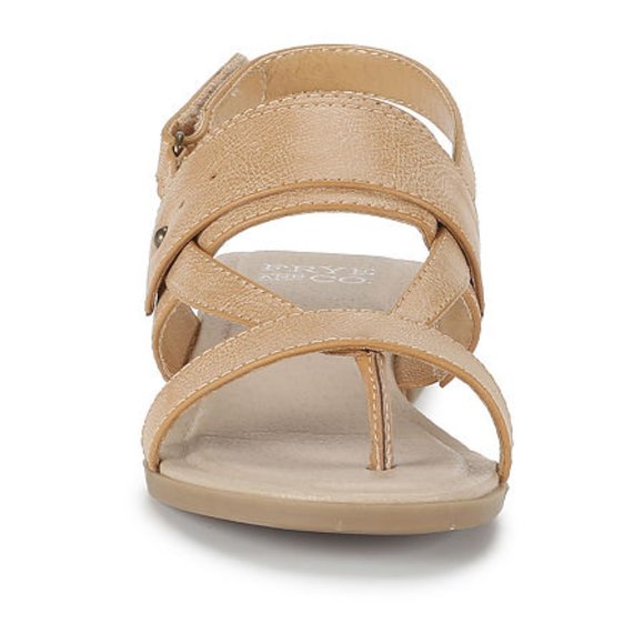 Frye and Co. Women's Cassia Flat Sandals, 6.5, Light Tan New in Box - Picture 2 of 2